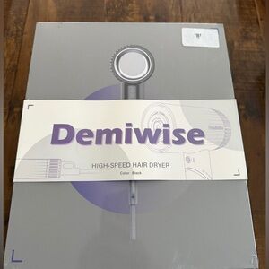 Brand New Colorsmoon Demiwise High-Speed Hair Dryer - Black (NWT)